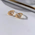 Boucles d'oreilles créoles à nœud papillon en argent sterling plaqué or 18 carats Joy